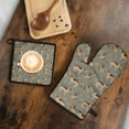 thumbnail image 5 of German Shepherd Dog and Footprint Kitchen Oven Mitt and Pot Holder Sets 2 Pcs for Baking, Cooking and Grilling, Heat Resistant Up To 392 °F, 5 of 7