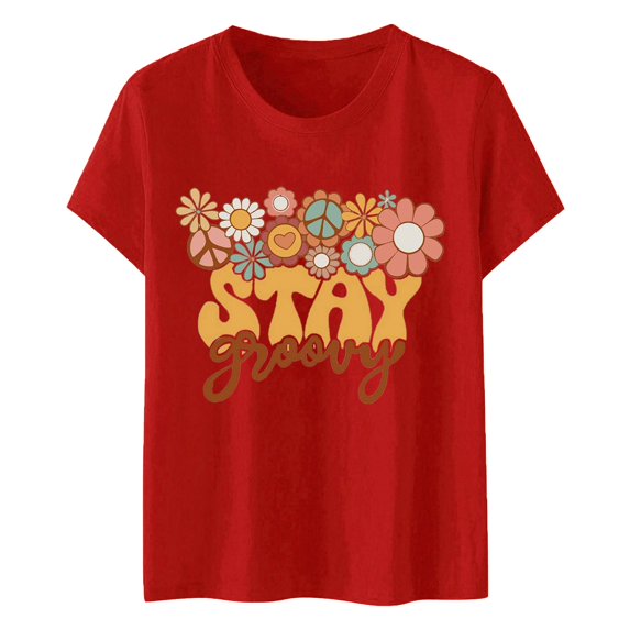 Womens Athletic Tops Long Sleeve Shirts Tall Woman Large Shirt Casual Short Sleeve Tee Shirt dish Top Long Undershirt for Women Women Shirts for Layering Womens T Apparel Red S