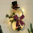 thumbnail image 1 of Wreath With Lights Wreaths For Front Door,New Christmas Items Home Decoration LED Lights Christmas Wreath Rattan Circle haute decor wreath hanger Front Door Wreath, 1 of 1