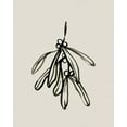 thumbnail image 2 of Caroline, Emma 20x24 Black Ornate Wood Framed with Double Matting Museum Art Print Titled - Mistletoe Sketch II, 2 of 4