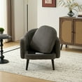 thumbnail image 4 of Ktaxon Corduroy Accent Chair, Deep Seat Armchair with Wood Legs, Comfy Sinlge sofa for Living Room, Bedroom, Reading Nook Dark Gray, 4 of 8