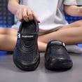thumbnail image 2 of Rokment Mens Wide Width Orthopedic Clogs Garden Shoes with Back Straps and Arch Support Comfortable Closed Toe Open Back Walking Sandals Quick-Dry Casual Slippers Black Size 8, 2 of 6