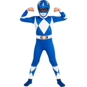 Morphsuits Might Morphin Blue Morphsuit Costume Kids Halloween Costume for Unisex Blue Large