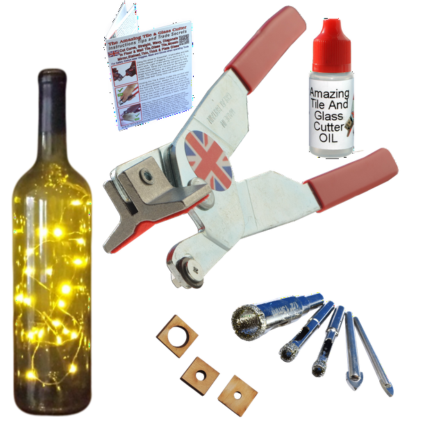 Glass Cutter Tool Glass Drill Bits for Glass Bottles Glass Cutting Kit