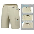 thumbnail image 7 of Little Donkey Andy Men's 10 Inch Quick Dry Cargo Shorts Stretch Lightweight Outdoor Hiking Shorts UPF 50, Light Khaki Size XL, 7 of 7