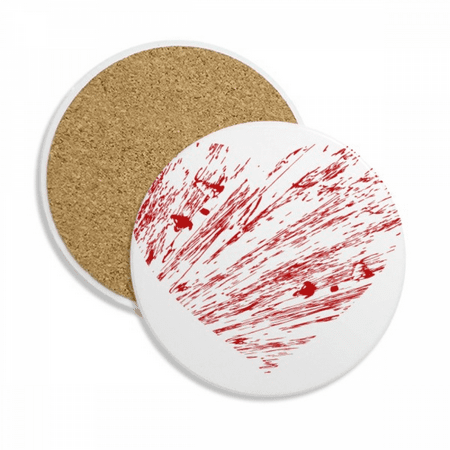 

Heart Red Valentine s Day Drip Coaster Cup Mug Tabletop Protection Absorbent Stone