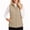 Khaki, variant on cocolona Quilted Vest for Women LightWeight Solid Color Basic Sleeveless Jacket Fall Winter Stand Collar Zipper Coat with Pocket