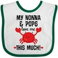 thumbnail image 3 of Inktastic Nonna and Pops Love Me Grandchild Boys or Girls Baby Bib, 3 of 4