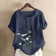 thumbnail image 2 of Camiseta suelta informal de verano con cuello redondo y manga corta con estampado de flores para mujer OAVQHLG3B Store  lin121212, 2 of 4