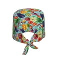 thumbnail image 2 of Kdxio Vegetable (2) Pattern Turban Hat for Women Men Comfortable Adjustable Cleaning Working Cap with Sweatband, 2 of 8