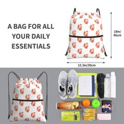 Xecao Orange Fox for Drawstring Bags,Pull String Backpack Bags,String Bag Sackpack