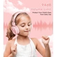 thumbnail image 2 of Auriculares Cowyawn Kids con limitador de volumen seguro de 94 dB, color rosa, 2 of 8