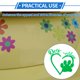 thumbnail image 3 of Calcomanía reflectante de parachoques Unique Bargains, patrón de huellas de perro en forma de corazón cuadrado verde, decoración personalizada para el cuerpo, puerta o ventana del vehículo, 3 of 7