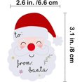 thumbnail image 2 of KAIYANG 8 hojas de 72 piezas de pegatinas para etiquetas navideñas, pegatinas para etiquetas con nombres, en diseños variados de Papá Noel con una linda sonrisa para envolver regalos festivos y fiesta, 2 of 5