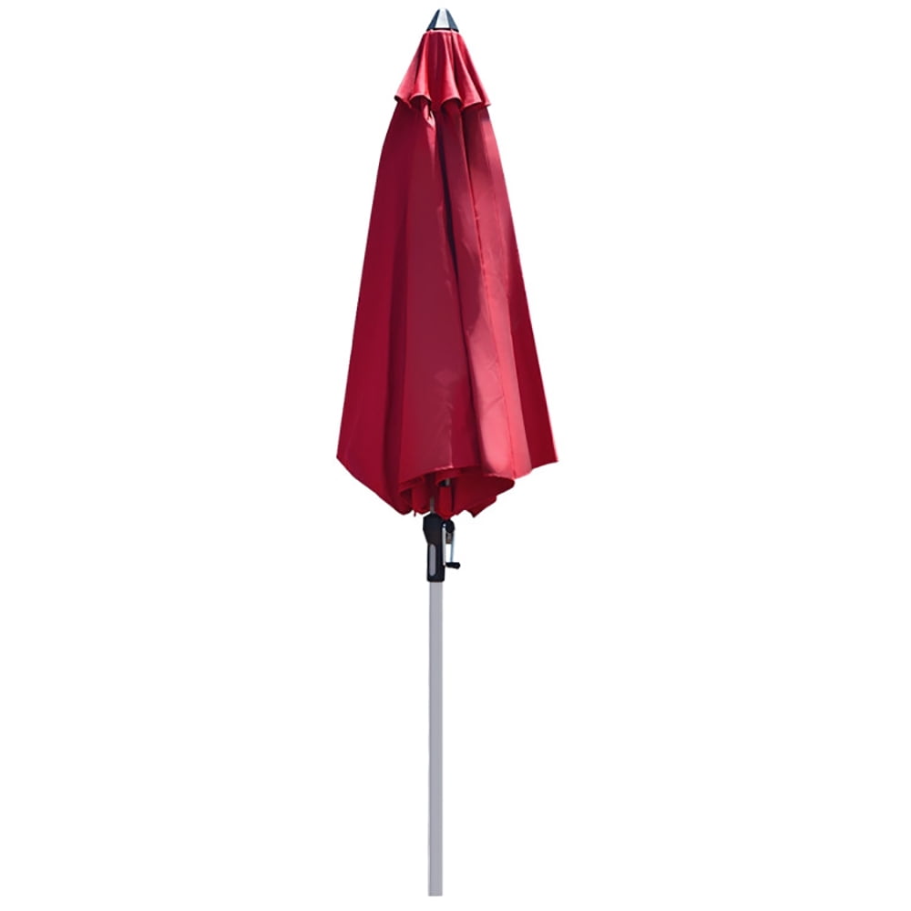 Aimee Lii 9 Feet Patio Outdoor Market Umbrella with Aluminum Pole without Weight Base, Table Umbrella Outdoor Patio, Red Aimee Lii 9 Feet Patio Outdoor Market Umbrella with Aluminum Pole without Weight Base, Table Umbrella Outdoor Patio, Red