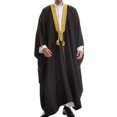 thumbnail image 2 of LOVZFMLL Vestes pour Hommes Robe Musulmane Arabe Robe Longue Style Cardigan à Manches Longues Chemise Longue Mode Décontractée, 2 of 9