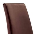 thumbnail image 2 of BenJara Roan 17 Inch Accent Side Chair, Chrome Legs, Dark Brown Vegan Faux Leather, 2 of 5