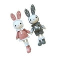 thumbnail image 1 of Handmade Crochet Kit for Beginner Cute Rabbits All in For Beginners Starter Learn to Crochet Grey and Pink, 1 of 6