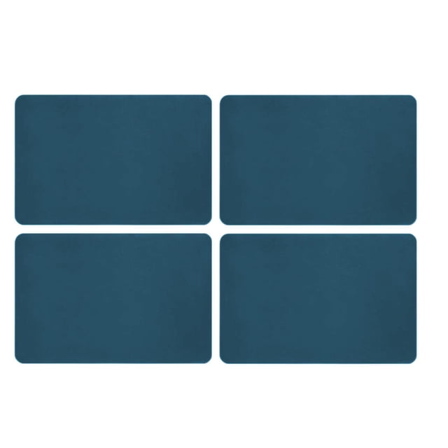 4 piezas de tapetes escurridores de platos, bandeja de secado, absorbentes de agua, tapetes escurridores de platos resistentes azul