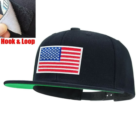 Tilgomedal USA Flag Black Snapback Hats for Men Women Adjustable Dad Wool Baseball Caps