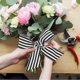 thumbnail image 1 of unbranded Ribbon Black and White Striped Polyester with Wired Edge for Rustic Farmhouse Decor and Craft Wrapping, 1 of 6
