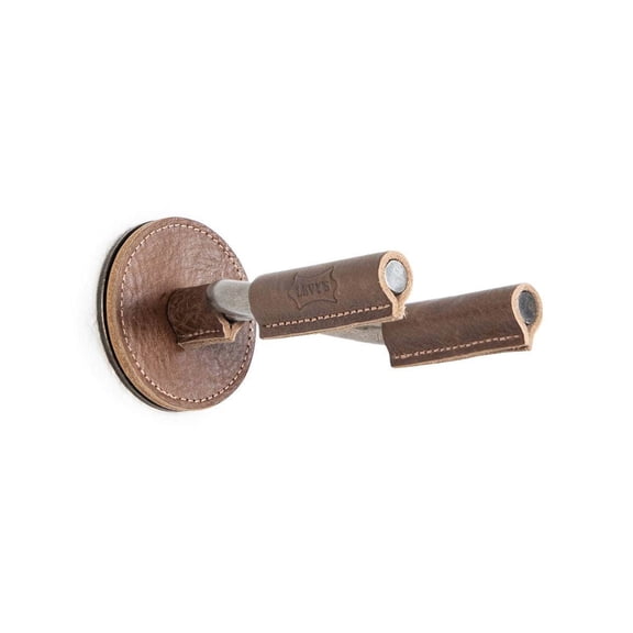 Levy's Smoke Forged Guitar Hanger w/ Brown Leather