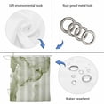 thumbnail image 5 of Marble Sage Green Waterproof Fabric Shower Curtain,Modern Abstract Ink Painting Luxury Waterproof Fabric Shower Curtain for Bathroom Curtains Bathtubs Shower Curtains with 12 Hooks Small 36x72in, 5 of 8