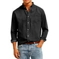 thumbnail image 2 of GrmtClth Dress Shirts for Men Wrinkle-Free Long Sleeve Button Down Shirts Casual Hombre Slim Fit Outfit Black 4XL, 2 of 5