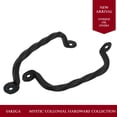 thumbnail image 3 of SaKeGa Rustic Twisted Barn Door Handles - 5 7/16 Inch, 2-Pack, Heavy-Duty Iron Handles, 3 of 7
