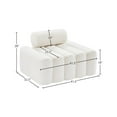 thumbnail image 3 of Meridian Furniture Melody Cream Velvet Chair, 3 of 12