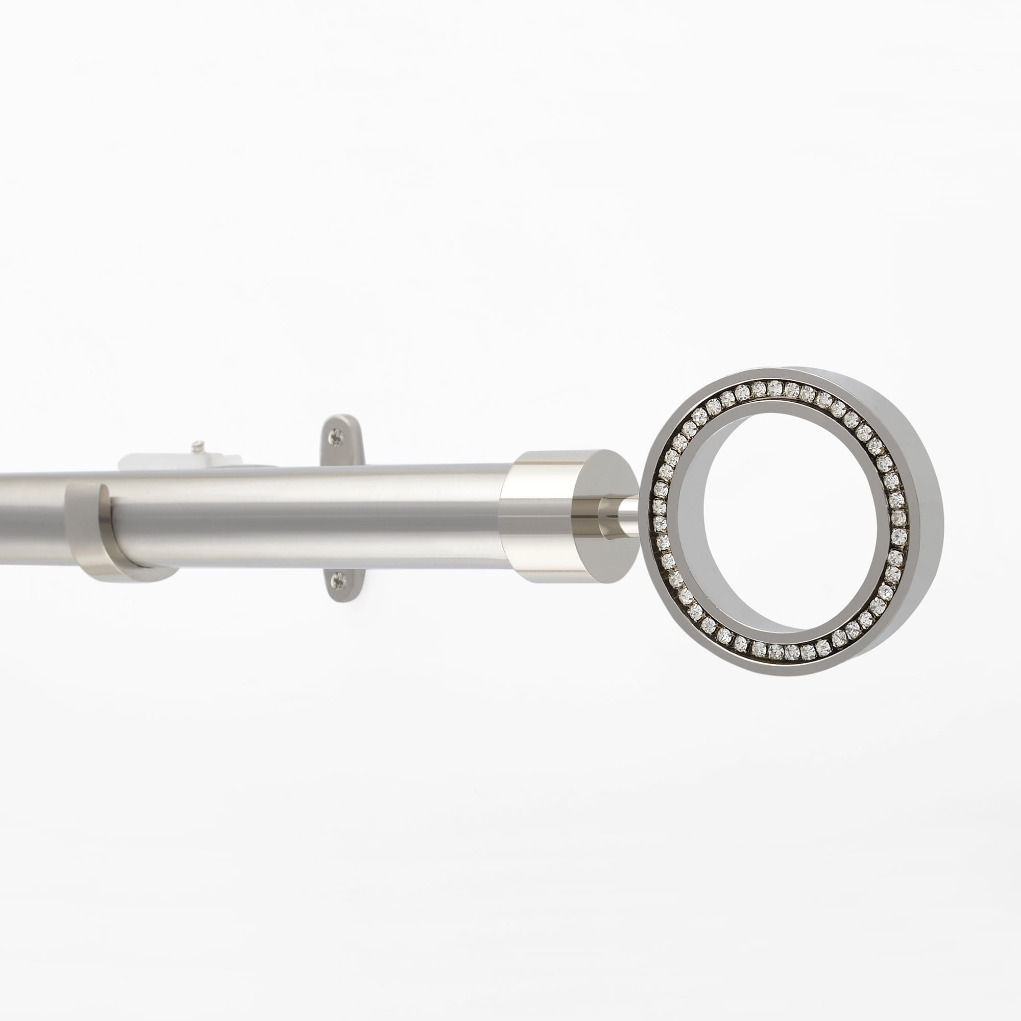 Deco Window 1 Inch Adjustable Satin Silver Curtain Rod for ...