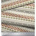 thumbnail image 3 of Soimoi Brown Silk Fabric Rose & Wild Animal Skin Patchwork Decor Fabric Printed BTY 42 Inch Wide, 3 of 3