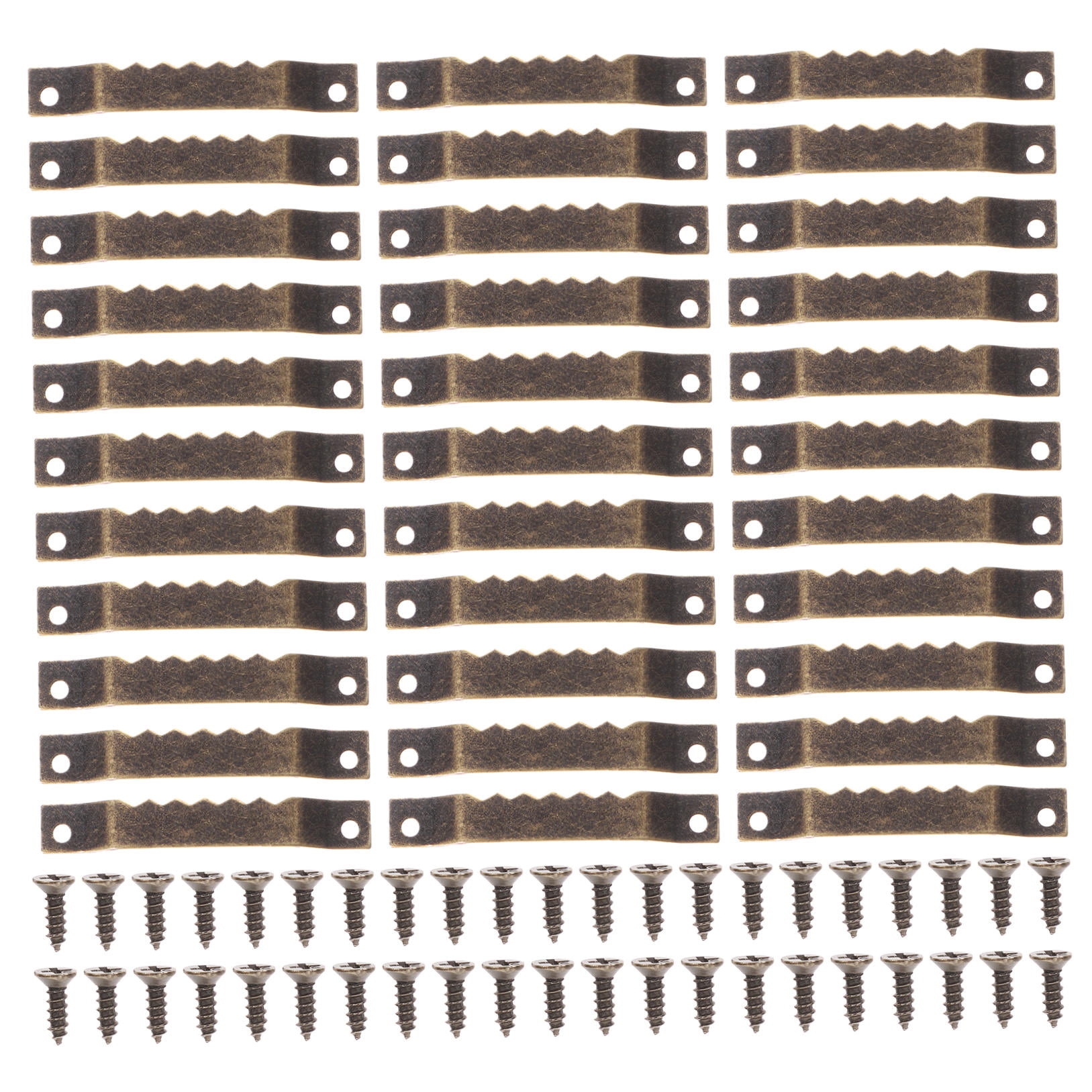FONDOTIN 100Pcs Metal Hook for Photo Hanging Antique Bronze Picture Frame Hook Mounting Hardware