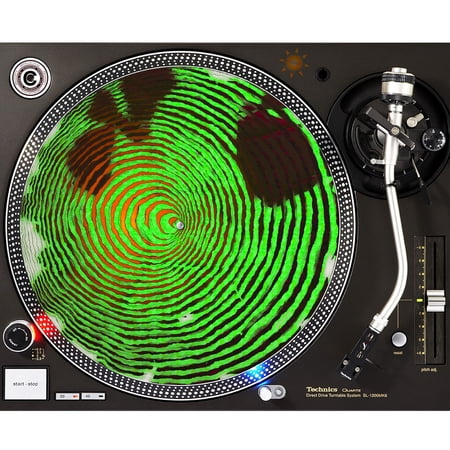KuzmarK™ 12" DJ Turntable Slipmat - Wood Word