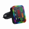 thumbnail image 1 of compatible P4 Car FM Transmitter PD Fast Charger Car Charger Support U Disk Bluetooth Hands-free Calling_Perfect Gift, 1 of 4