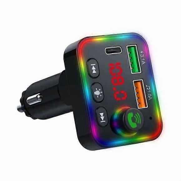 compatible P4 Car FM Transmitter PD Fast Charger Car Charger Support U Disk Bluetooth Hands-free Calling_Perfect Gift