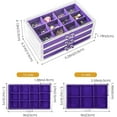thumbnail image 5 of ProCase Earring Holder Organizer Box Valentine's Day Gifts, Clear Acrylic Jewelry Box for Women, Stackable Large Jewelry Storage Case with Adjustable Velvet Trays on Dresser Vanity -Purple, 3 Layers, 5 of 8