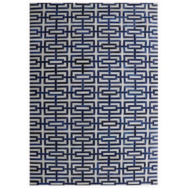 Pasargad PTX-4165 2x3 2 ft. x 3 ft. Cowhide & Hand-Loomed Sari Silk Area Rug