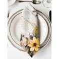 thumbnail image 2 of Cloth Napkins Set of 4 - 20x20 Inches, Yellow Floral Spring Washable Reusable Table Napkins, Vintage Summer Botanical Soft & Absortbent Dining Napkin for Party Wedding Hotel Restaurant, 2 of 8