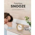 thumbnail image 4 of Battery Operated Alarm Clock, Wooden Alarm Clock, Analog Travel Alarm Clock, Luminous, Silent, Non-Ticking, with Snooze Function, Needle Clock, Ascen, 4 of 4