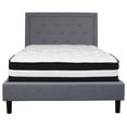 thumbnail image 5 of Flash Furniture Roxbury Full Size Tufted Upholstered Platform Bed in Light Gray Fabric with Pocket Spring Mattress, 5 of 5