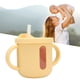 thumbnail image 4 of Copa De Entrenamiento Para Niños Pequeños De Silicona Con Manijas Dobles, Taza De Sorbo A Prueba De Fugas Para Bebés, Recipiente De Viaje De Viaje Portátil Ligero Para Viajes, 4 of 7