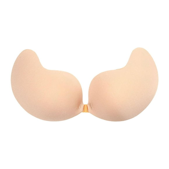 Sujetador push up de silicona cómodo y sin espalda para vestidos sin espalda Beige