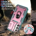 thumbnail image 6 of for Samsung A26 Case,With Slide Camera Cover,2X Screen Protector,Metal Kickstand Holder Heavy Duty Shockproof Phone Cover For Galaxy A26 6.7"(Pink/Green), 6 of 7