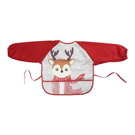 

said Waterproof Sleeved Bib Toddler Bib Baby Bib Smock Toddler Full Cover Bib Apron