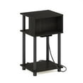 thumbnail image 3 of Pemberly Row 3-Tier Turn-N-Tube Open Storage End Table with USB Espresso/Black, 3 of 6