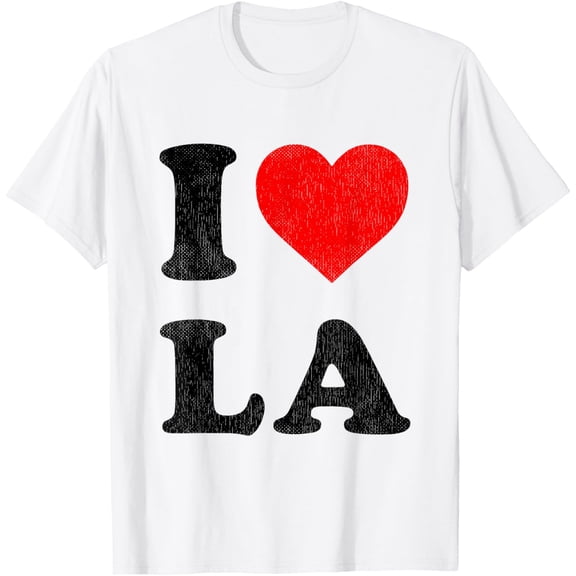 I Heart LA Souvenir I Love Los Angeles T-Shirt men and women can wear, black, white, gifts