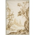thumbnail image 3 of Marco Ricci 11x14 Black Modern Framed Museum Art Print Titled - Clearing in a Wooded Landscape (1676-1730), 3 of 5