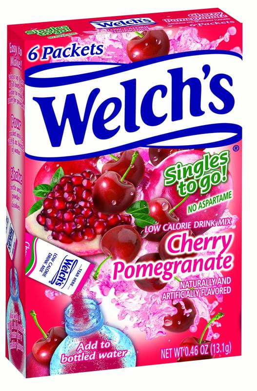 Welch's Singles To Go! Drink Mix, Cherry Pomegranate, 0.46 Oz, 6 Ct