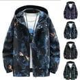 thumbnail image 4 of WREESH Fashion Jacket Man Camouflage Gradation Pockets Zipper Hooded Coat Green, 4 of 4